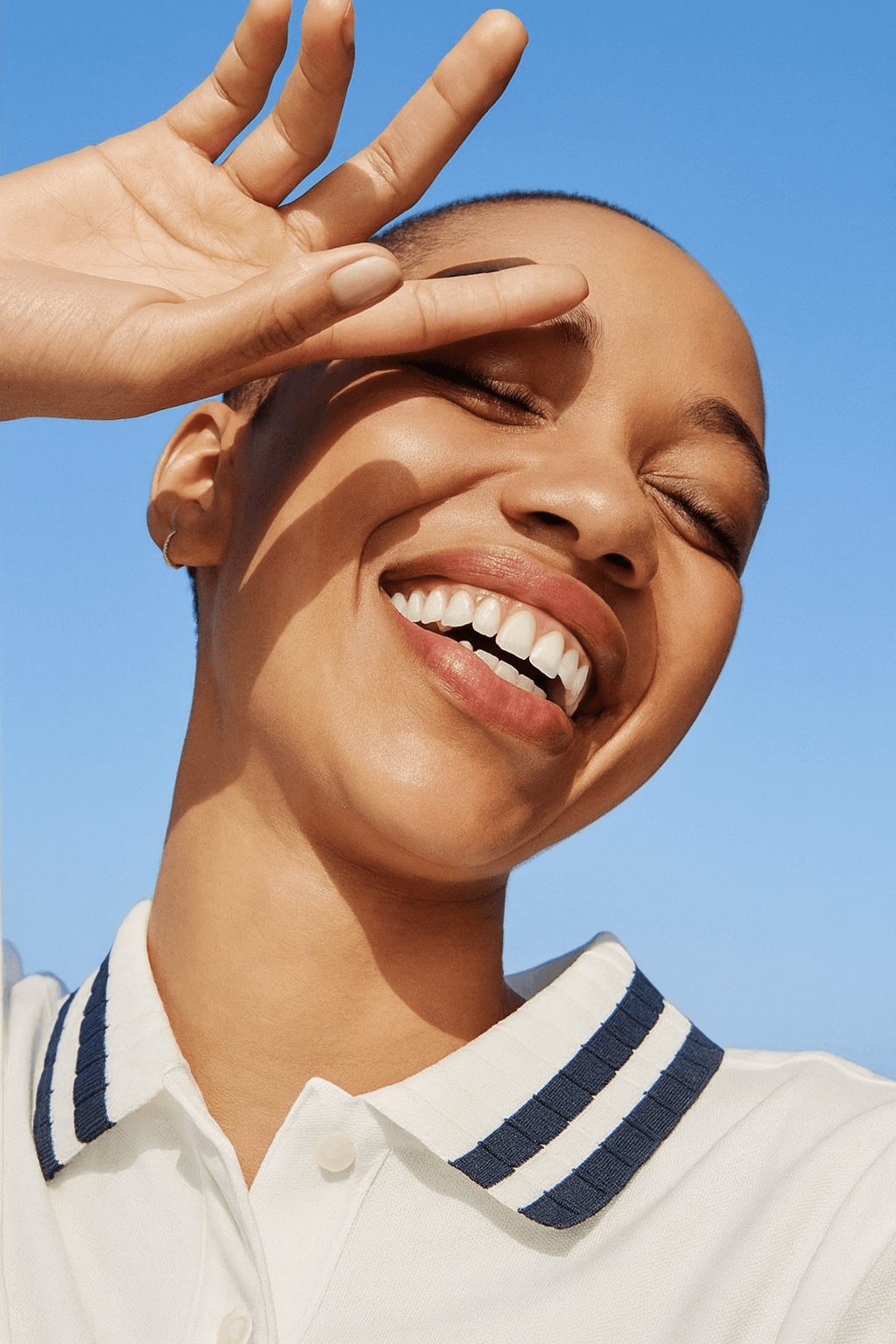 happy face of a lady